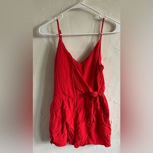 One Clothing Shorts Spaghetti Strap V-Neck Wrap Junior Romper Size S